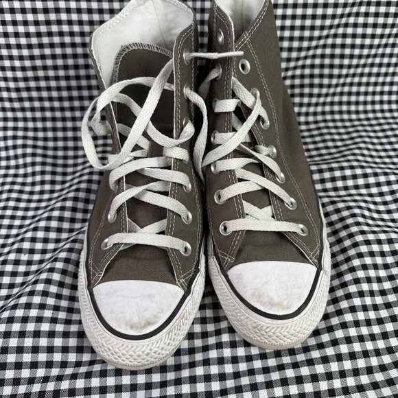Converse All-Stars Grey Green Women's 8 Sneaker Shoes Hi-Top Canvas - Picture 2 of 6